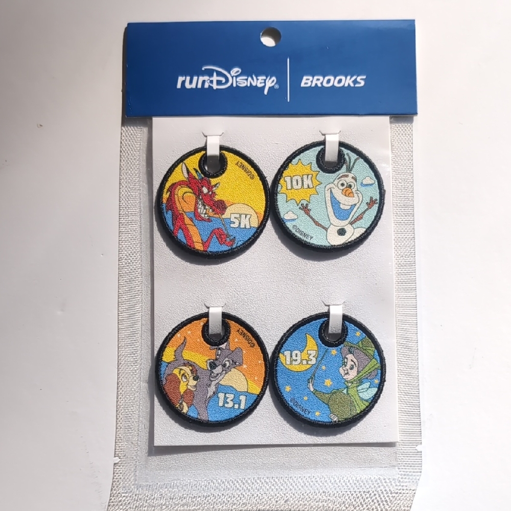 Brooks Run Disney Shoe Tag Running Patch Set